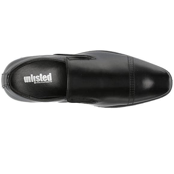 Unlisted by Kenneth Cole Men\'s Black Cap-Toe Slip-On Loafers Noor Shoe Size 10.5 main image 5